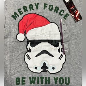 NEW Star Wars Santa Storm Trooper Shirt Merry Force Be With You Mens XL